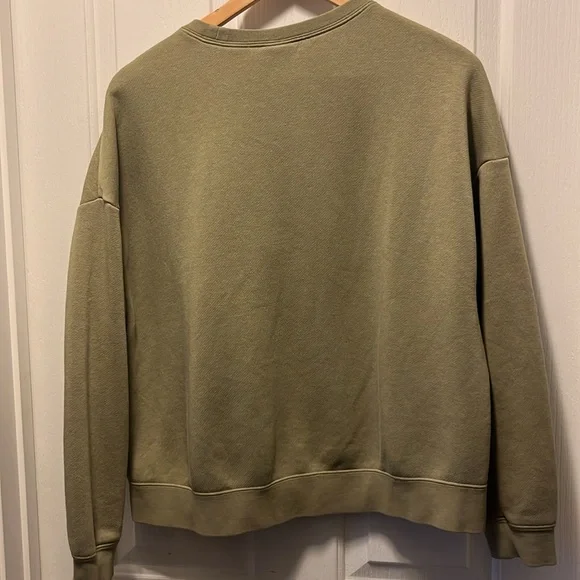 Army green nike sweatshirt w/ Zipper detail M - Picture 7 of 12
